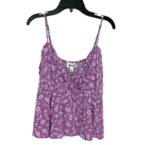 Abound Swing Cami Purple Windy Daisy Size Large NWOT $20 MSRP - Picture 3 of 8